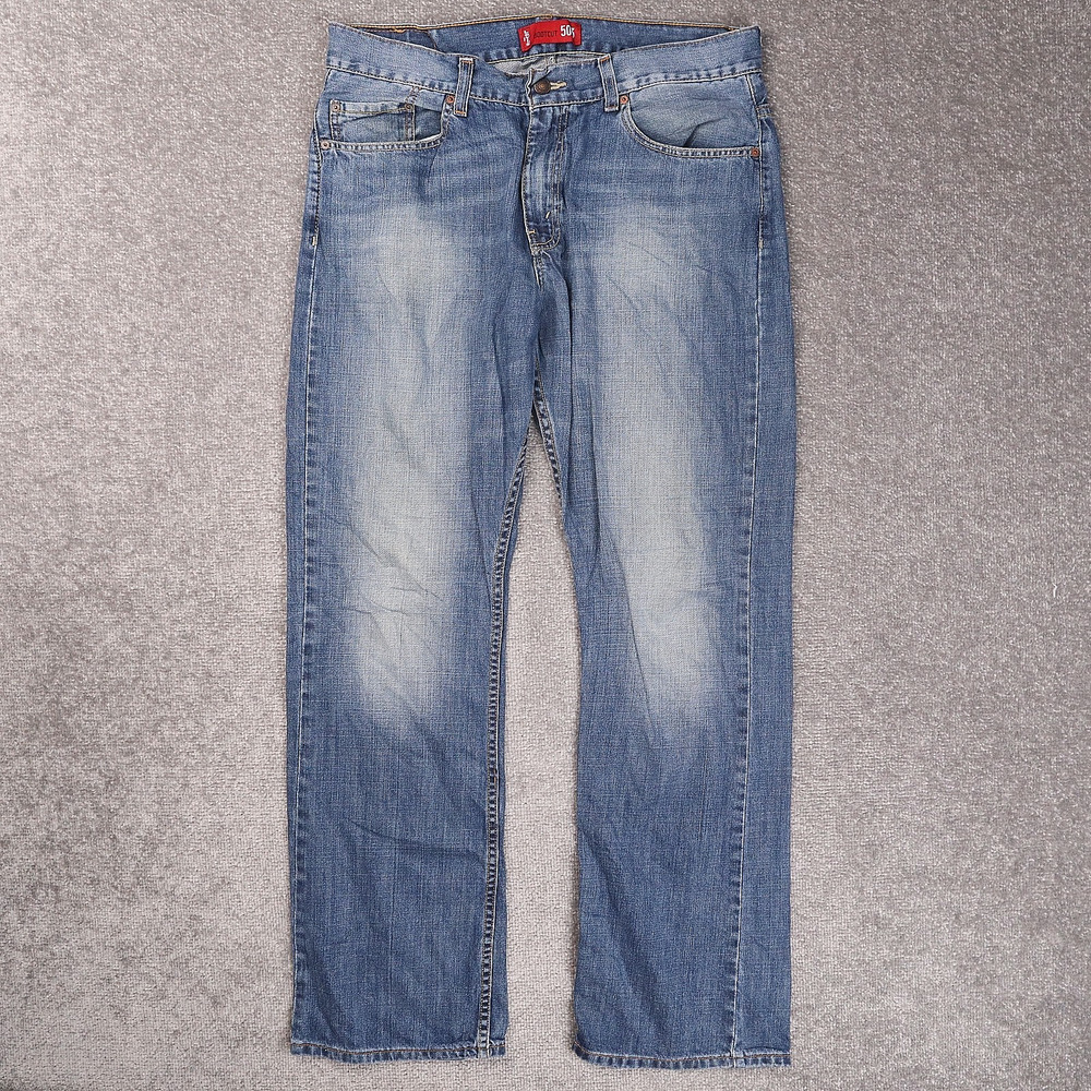 Levi's 503 Regular Fit Boot Cut 34x32 Medium Wash Blue Denim Jeans